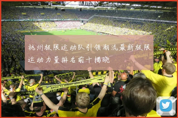 杭州极限运动队引领潮流最新极限运动力量排名前十揭晓